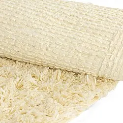 Round rug - Combarro Solid Cotton Shaggy (light yellow)