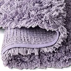 Round rug - Combarro Solid Cotton Shaggy (light purple)