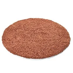 Round rug - Combarro Solid Cotton Shaggy (light orange)