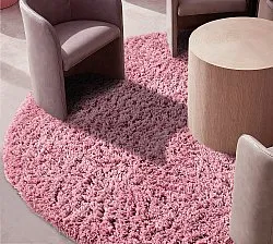 Round rug - Combarro Solid Cotton Shaggy (light pink)