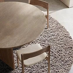 Round rug - Combarro Solid Cotton Shaggy (taupe)