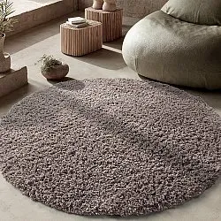 Round rug - Combarro Solid Cotton Shaggy (taupe)