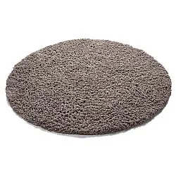 Round rug - Combarro Solid Cotton Shaggy (taupe)