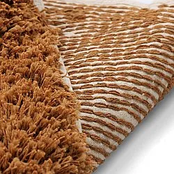 Round rug - Kalymnos Natural Cotton Shaggy (off-white/ochre)