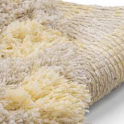 Round rug - Methoni Check Cotton Shaggy (cream/light yellow)