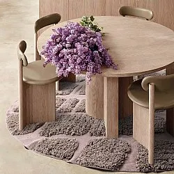 Round rug - Otranto Natural Cotton Shaggy (taupe)