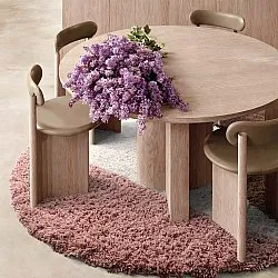 Round rug - Perast Natural Cotton Shaggy (multi)