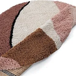 Round rug - Perast Natural Cotton Shaggy (multi)