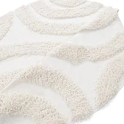 Round rug - Sivota Natural Cotton Shaggy (off-white)