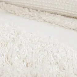 Round rug - Sivota Natural Cotton Shaggy (off-white)