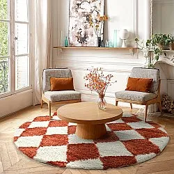 Round rugs - Albi (white/orange)