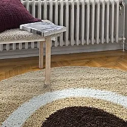 Round rugs - Alsace (beige/white/brown)