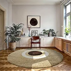 Round rugs - Alsace (beige/white/brown)