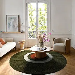 Round rugs - Alsace (green/white/orange)