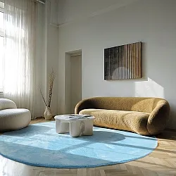 Round rugs - Aranga Super Soft Fur (light blue)