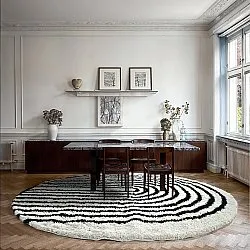 Round rugs - Cluny (white/black)