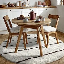 Round rugs - Eze (white/brown)