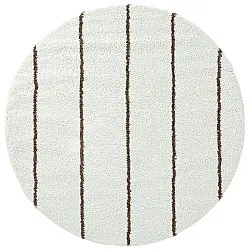 Round rugs - Eze (white/brown)