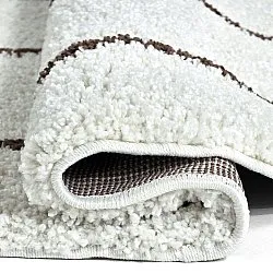 Round rugs - Eze (white/brown)