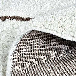 Round rugs - Eze (white/brown)