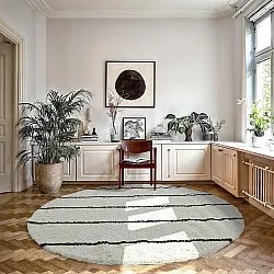 Round rugs - Eze (white/black)
