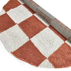 Round rugs - Gordes (orange/white)