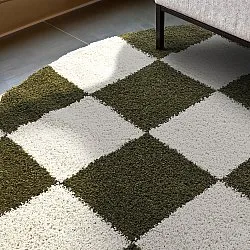 Round rugs - Gordes (green/white)