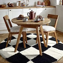 Round rugs - Gordes (black/white)
