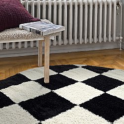 Round rugs - Gordes (black/white)