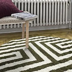 Round rugs - Imilchil (white/green)