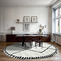 Round rugs - Tiznit (white/black)