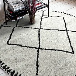 Round rugs - Tiznit (white/black)