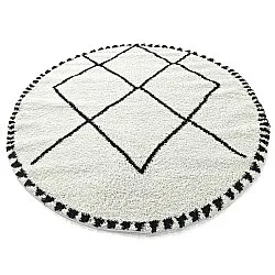 Round rugs - Tiznit (white/black)