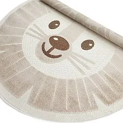 Round Children's Rug - Kind Lion (cream)