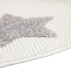 Round Children's Rug - Stars (cream/multi)