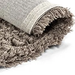 Round rug - Aliste Wool Shaggy (brown)