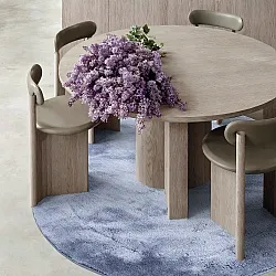 Round rugs - Aranga Super Soft Fur (steel blue)
