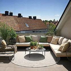 Round rug - Indoor/Outdoor Arlo (off-white)