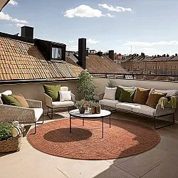 Round rug - Indoor/Outdoor Arlo (orange)