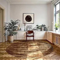 Round rug - Jodhpur Special Luxury Edition (brown)