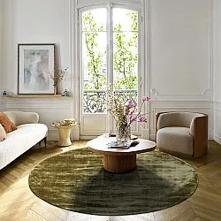 Round rug - Jodhpur Special Luxury Edition (olive green)