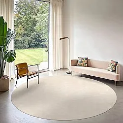 Round rug - Jodhpur Special Luxury Edition Viscose (light beige)