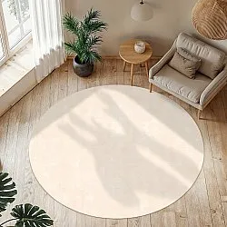 Round rug - Jodhpur Special Luxury Edition Viscose (light beige)