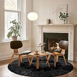 Round rug - Peking (black)