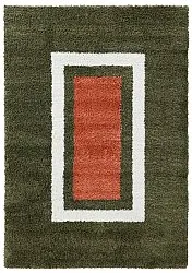 Shaggy rugs - Alsace (green/white/orange)