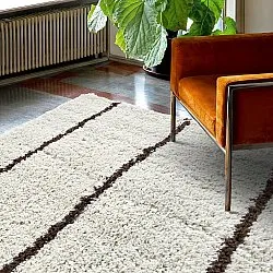 Shaggy rugs - Eze (white/brown)