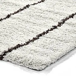 Shaggy rugs - Eze (white/brown)