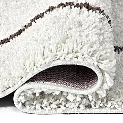 Shaggy rugs - Eze (white/brown)