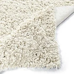 Shaggy rugs - Fassale Hand Woven Wool Shaggy (white)