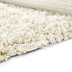 Shaggy rugs - Fassale Hand Woven Wool Shaggy (white)